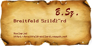 Breitfeld Szilárd névjegykártya