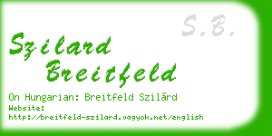 szilard breitfeld business card